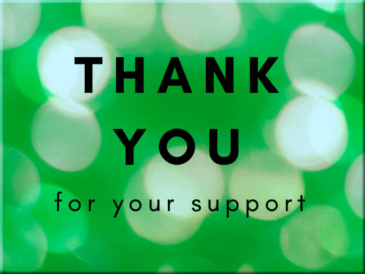 Thank you for your support
